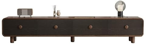 AFGFGHES Meuble TV Meuble TV d'angle Arrondi, Table Basse, Salon Simple, Maison, Petit Meuble TV au Sol Consoles TV pour Salon(220x30x38cm)