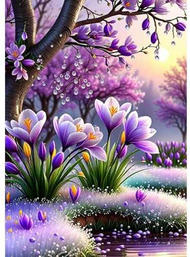 GHHKUD Diamond Painting für Erwachsene, Blume 5D Diamant Painting Bilder für Erwachsene Anfänger, DIY Diamond Art Painting Set, Full Drill Diamant Malerei für Dekoration 30x40 CM
