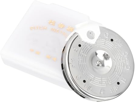 VANZACK Präziser Erhu Stimmgerät mit Drehmundblasinstrument Abs und Zinklegierung Silberfarbener Scheiben Stimmer für A-cappella Gruppen und Chöre