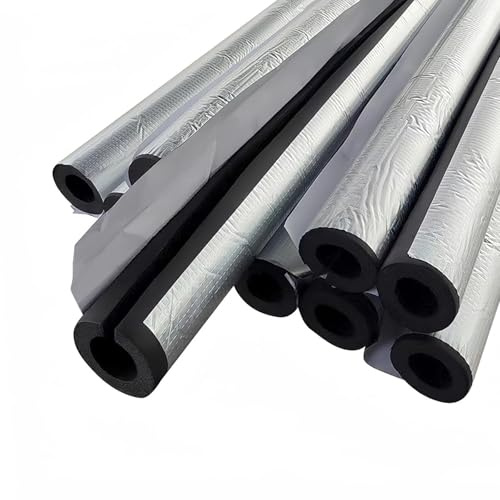 90/95cm Isolation Tuyaux Mousse, Haute Densité Cellules Fermées Mousse Tube D'isolation, Auto-scellant Tubes Isolation en Caoutchouc pour Chauffe-Eau Domestique Poignée Grips et Tuyaux D'usine((ID)48M