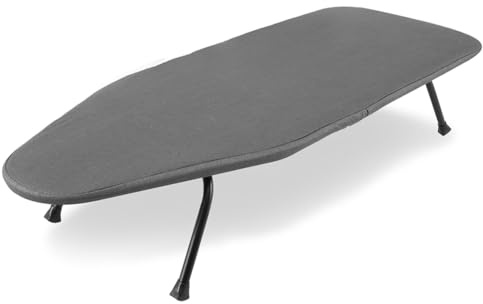 Osmond Tabla de Planchar Plegable para Dormitorio, Ahorra Espacio, Portátil, de Sobremesa, con Gancho para la Colada.
