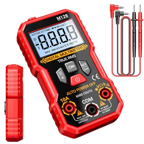 Multimetro Tester - Multimetro digitale intelligente 6000 perline - Strumento di misura per manutenzione industriale solare automobilistica elettrica domestica e batterie