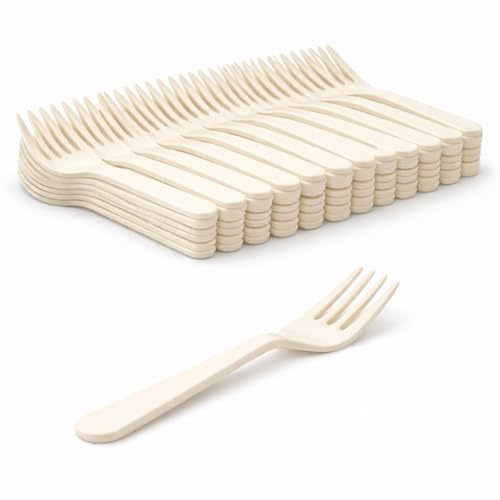 Pack Tenedores Rutilizables - Envio 24 h - Reutilizable - Alta Resistencia, Cubiertos Reusable para Cumpleaños, Picnics, Fiestas, Buffets, Bodas, Catering, Barbacoas. (200, Tenedor)