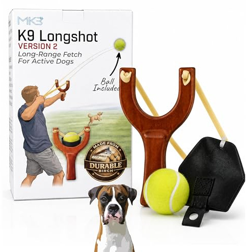 MK3 Lanzador de pelotas para perros: juguete de búsqueda de larga distancia, lanzador de pelotas de tenis, juguetes para mascotas