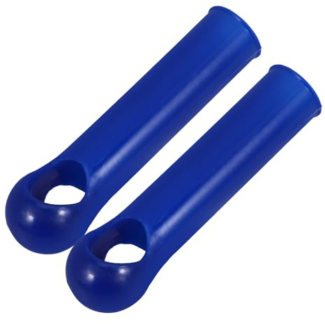 Supvox 2 Stück Ersatz Besenstielkappen Kunststoff 19mm Dunkelblau mit Langem Griff für Kehrschaufel und Mopp Kompatibel Einfach zu Montieren Robust für Haus Gewerbe