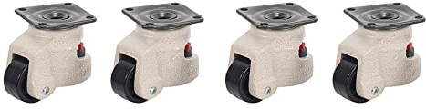 Stineng Ruedas de nivelación retráctiles de 4 piezas para máquina industrial, rodillo de dirección para silla de oficina, capacidad de 220 libras -40 F