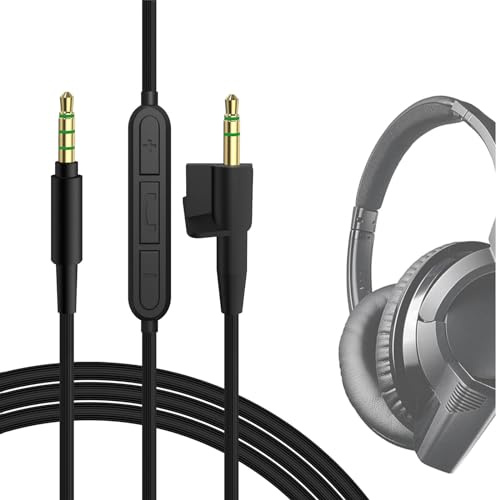 GEEKRIA Audio Cable with Mic Compatible with Bose AE2i, AE2w, AE2 Headphones, 2.5mm to 3.5mm Replacement Stereo Cord with Inline Microphone and Volume Control (4 ft/1.2 m)