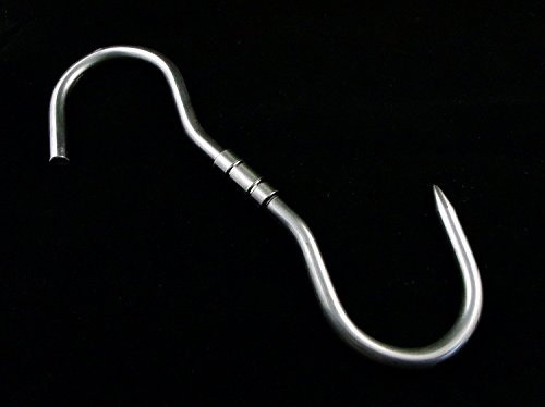 Eurosell 2 Stück PROFI S-Haken - 260x10mm Drehhaken - Dreh Haken Wildhaken Zerwirkhaken Swivel Hook