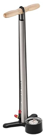 Lezyne Standpumpe Steel Floor Drive 220 PSI, Silber/glänzend, M, 1-FP-SFLDR-V706