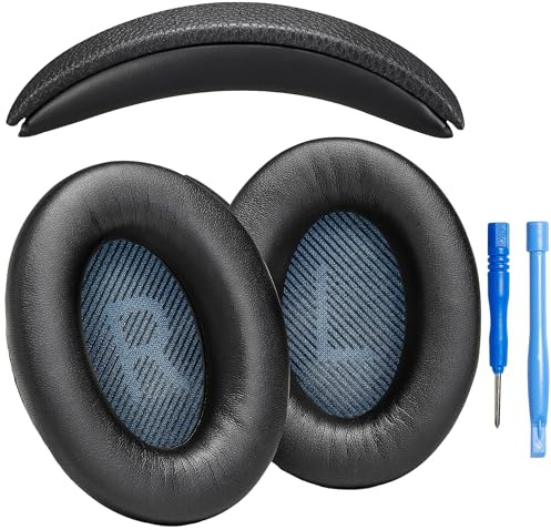 AHG Accessory House Global SoundLink AE2 Ear Pads and SoundLink AE2 Headband Cushion Compatible with Bose SoundLink Around-Ear 2 (AE2) Headphones (Black). Seamless DIY Fit | Extra thick | 3D Printed