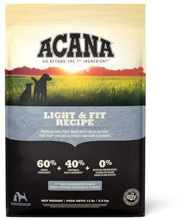 ACANA Grain Free Dry Dog Food Light & Fit Recipe 13lb Bag