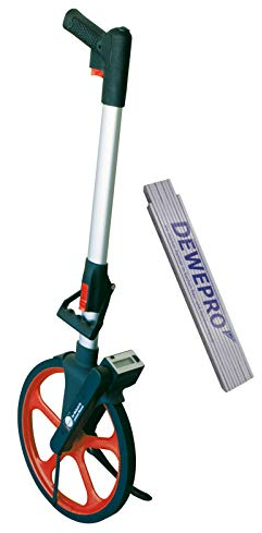 NEDO® Leichtmessrad DIGITAL Präzisionsrad Set inkl. DEWEPRO Zollstock 2m - Messwerkzeug für die Streckenmessung