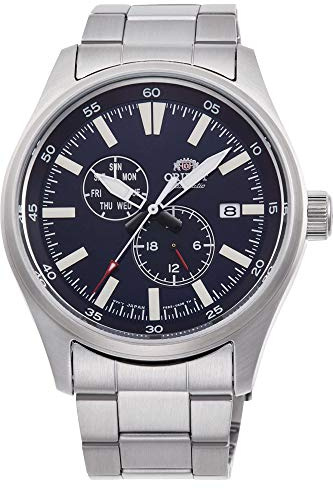Orient Armbanduhr Herren, Automatik, Edelstahl Silber, Blau, Durchmesser 42mm, RA-AK0401L10B