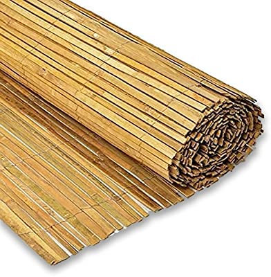 HMWD (1m x 4m Natural Bamboo Slat Screen Roll Garden Sunscreen Privacy Fence, Outdoor Coverage Available in 5 Sizes
