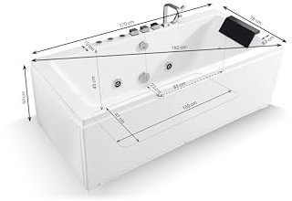 SIKINOS Jets - Vasca per idromassaggio classica L 170 x l 78 cm, by SPALINA