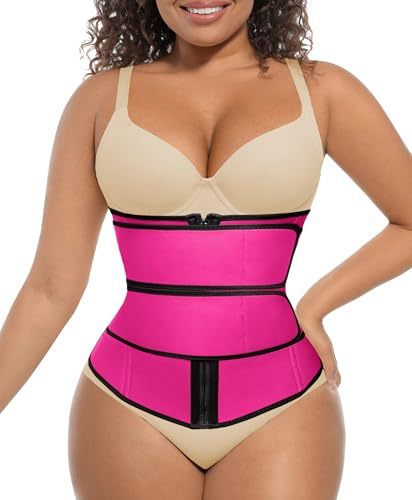 FeelinGirl Waist Trainer Colombianas Reductoras Y Moldeadoras para Mujer Underbust Waist Cincher Sport Hourglass Body Shaper L