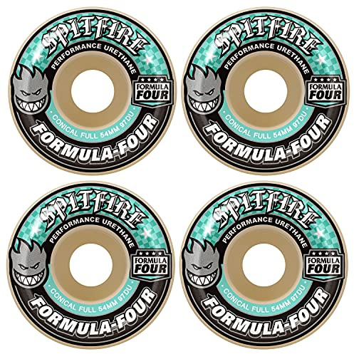 Spitfire Wheels Spitfire Skateboard-Räder, 58 mm, F4, konisch, Full 97A, Formel 4