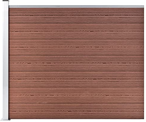 Panneau de clôture WPC 175x146 cm Marron
