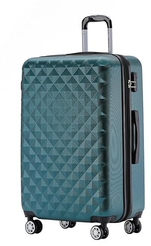 BEIBYE Zwillingsrollen 2066 Hartschale Trolley Koffer Reisekoffer Gepäck M-L-XL-Set (Dunkelgreen, L)