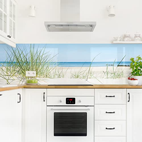 Bilderwelten Küchenrückwand Folie Glänzend 90x315 cm Ostseeküste Spritzschutz Fliesenspiegel Küche-Rückwand Motiv Klebefolie