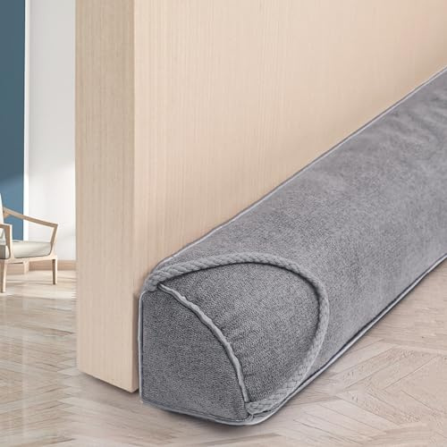 HooTown Zugluftstopper für Türen,92cm Windstopper Türluftstopper | Schwerer Luftzugstopper,Schall,Wärmeschutz & Kälteschutz,Langlebig,Kältestopper für Haustür & Fenster,Grau