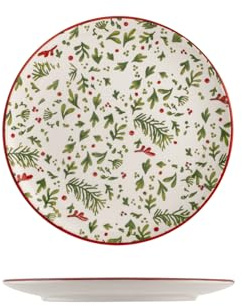 H&H set 6 piatti frutta natalizi Berry cm 20