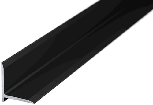 NALine® Abschlussprofil | 15 x 13 x 1500 mm | schwarz Pulverbeschichtet | Innenwinkel Treppenbelag | Bodentiefe Fenster oder Balkon Abschluss | Sockelprofil | Wandabschlussleiste