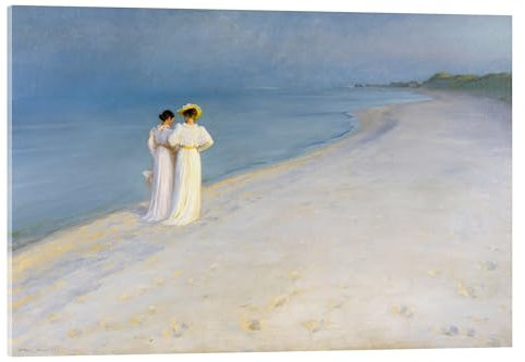 Posterlounge Sommerabend am Skagener Südstrand Acrylglasbild von Peder Severin Krøyer 90 x 60 cm Wandbilder Wanddeko