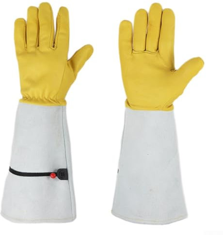 HpLive Gartenhandschuhe Dornenfest Rosenhandschuhe, Dornenfeste Handschuhe mit Extra Langer Stulpe(L)