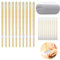 QEQSHQO Candele per orecchie, kit per rimozione del cerume, 10 pezzi, cera d'api organica naturale, orecchie bloccate, dischi protettivi