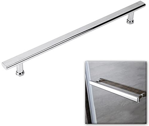 Poignée de porte à pousser en verre de douche blanche avec accessoires de salle de bain, barre à serviettes pour cabine de douche, bouton-poussoir de porte d'écran de douche intérieure (tail