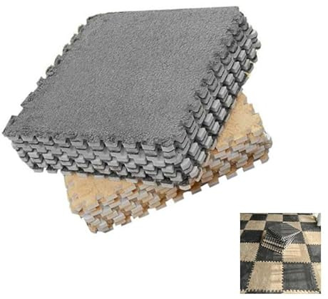10-teiliger Plüsch-Schaumstoffteppich, Steckteppich