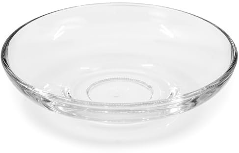 Red Co. Set of 6 Classic 4” Dia Clear Glass Appetizer Serving Saucer Plates