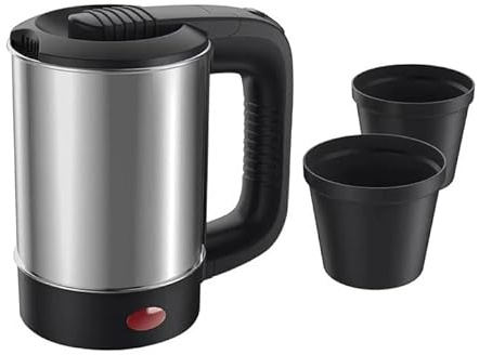 12V Bollitore Elettrico Con 2 Tazzine 500ML 250W da Viaggio Bollitore Per Acqua Portatile per Auto Per Tè Caffè Da Bere Con Presa Accendisigari