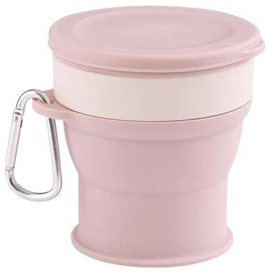Klappbarer Campingbecher, faltbarer Wasserbecher,250 ml wiederverwendbarer, faltbarer Campingbecher - Wiederverwendbarer tragbarer Becher, tragbarer, erweiterbarer Trinkbecher, Teleskop-Campingbecher