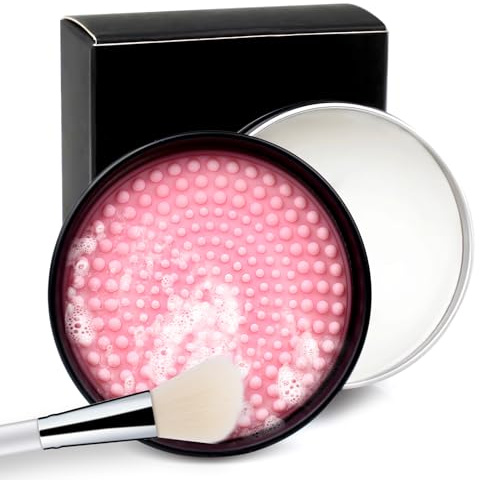 50g Pinselseife mit Pinsel Reinigungsmatte,Pinselreiniger Make Up,Brush Soap,Acryl Malen Pinselreiniger Bürstenkissen,Künstlerseife,für Malpinsel Reinigende Make Up Pinsel und Schwämme