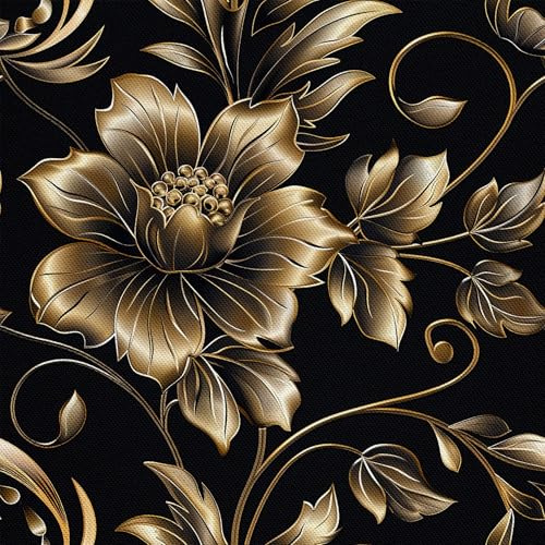 HEKO PANELS Stoff Oxford wasserdicht, Blumen, 1 Meter 155 x 100 cm | Dekostoffe zum Nähen und Handwerken, blickdichte Möbelstoffe, Nähstoffe DIY, als Meterware erhältlich