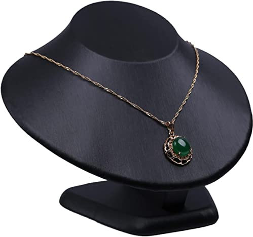 Présentoir à Bijoux en Cuir Noir Présentoir à Colliers Mannequin à Bijoux Noir Buste à Bijoux Présentoir à Colliers Pendentifs Présentoir à chaîne