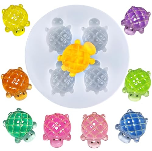1 moule en silicone époxy en forme de tortue - Moules à fondant 3D - Savon - Pour les décorations de gâteaux au chocolat