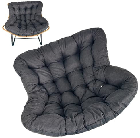 Aocase XXL Bequem Auflage für Schaukelstuhl Outdoor Papasansessel wasserdichte Rattan Kissen, Polster, ideal für drinnen und draußen - Sofaersatz (Nur Polster),Dark Gray,115×100cm