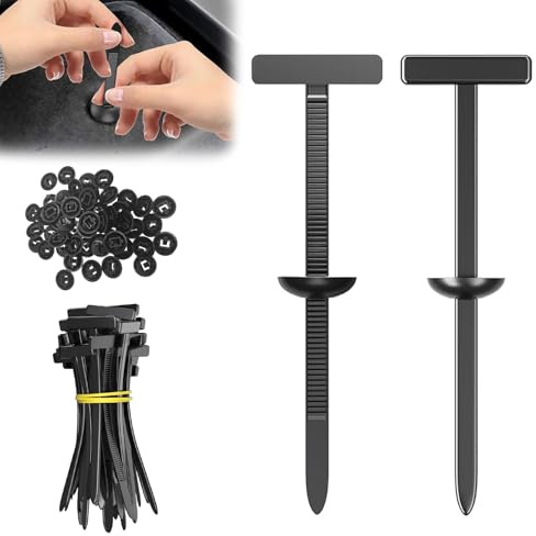 Eptchn TightSnap Snap-Fit Nylon Fastening Clip for Car Repairs, Nylon Cable Tie Buckle, Heavy Duty Self-Locking Zip Ties with Button & Pin Lock,Car Fender Trunk Repair, Wire Bundling (20Pcs)