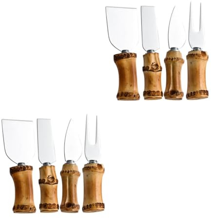 Healifty 2 Ensembles Set de Outils à Fromage Multifonctions avec Manche Couteau et Fourchette Compacte Acier Inoxydable Résistant Rouille pour Cuisine et Service