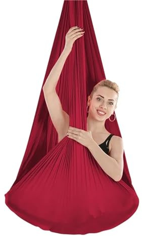 Aerial Yoga Hammock 5 * 2.8m High Strength Aerial Silk Yoga Swing Hammock Flying Inversion Belts For GYM Home Exercise Fitness(1)