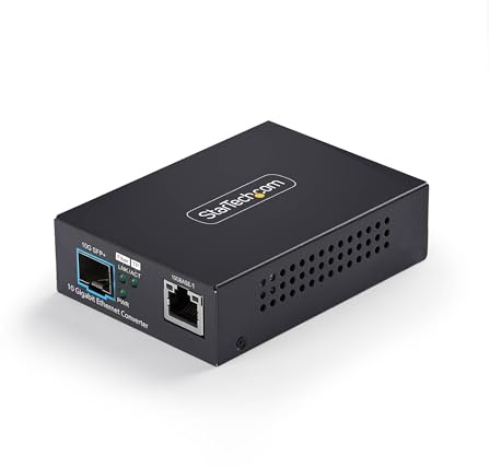 StarTech Convertisseur Fibre SFP+ 10GbE, RJ-45 vers SFP+ (MCM10GSFP2) | Média, 10GBASE-T vers 10GBASE-X, Monomode, Multimode, Trames Jumbo 16K