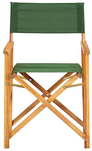 Eleganz Sedia da regista, in legno massello di acacia con finitura a olio, mobili da giardino con rivestimento in tessuto per seduta e schienale, durevole e resistente alle intemperie