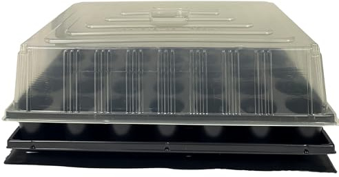 Générique Kit de Semis Chauffant Professionnel - Mini Serre de Germination Complète avec Nappe Chauffante 20W, Plaque de Culture Rigide & Couvercle. (35 alvéoles)