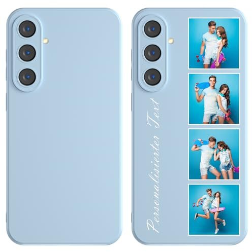 LQGBFCLK Personalisierte Handyhülle mit Foto Text für Samsung Galaxy A57 5G,Selbst Gestalten Hülle mit Eigenem Bild,Individuelle TPU Hülle Persönliches Geschenk für Freunde oder Familie