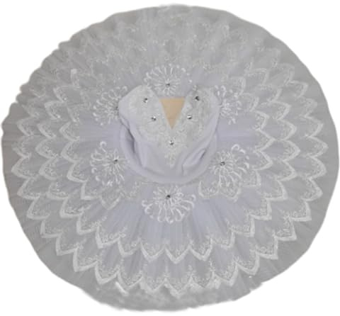 Flickor Svansjön Balett Dans Tutu Klänning V-Halsad Camisole Leotard Danskläder Ballerina Dansdräkt Gymnastik Spaghetti Band Ärmlös Dans Tävlingsdräkt Träningsföreställningsklänning(160cm)