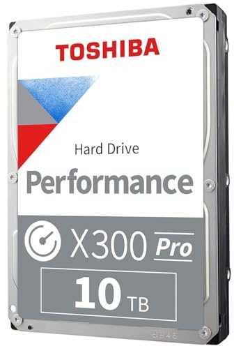 Toshiba HDWR11AXZSTA X300 10TB Performance & Gaming Disco Duro Interno 7200 RPM SATA 6Gb/s 256 MB Cache 3.5
