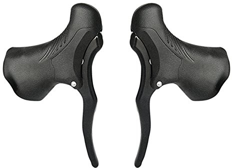 LIXADA Guidon de Frein pour Vélo en Aluminium Léger VTT Mountain Bike Vélo Leviers de Frein leviers de Frein Avant et Arrière Set Guidon (Noir)